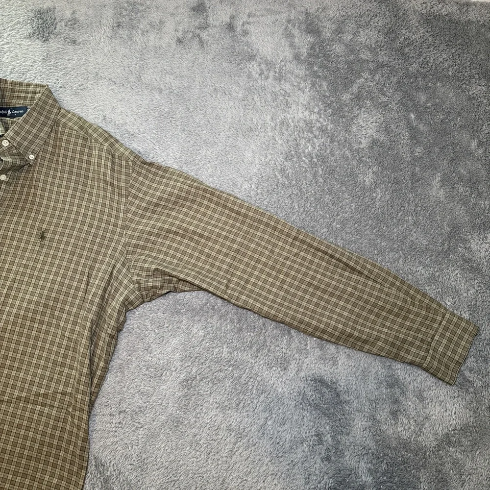 Ralph Lauren Yarmouth Button Down Long Sleeve Men's 16 1/2 36/37 Cotton Plaid
